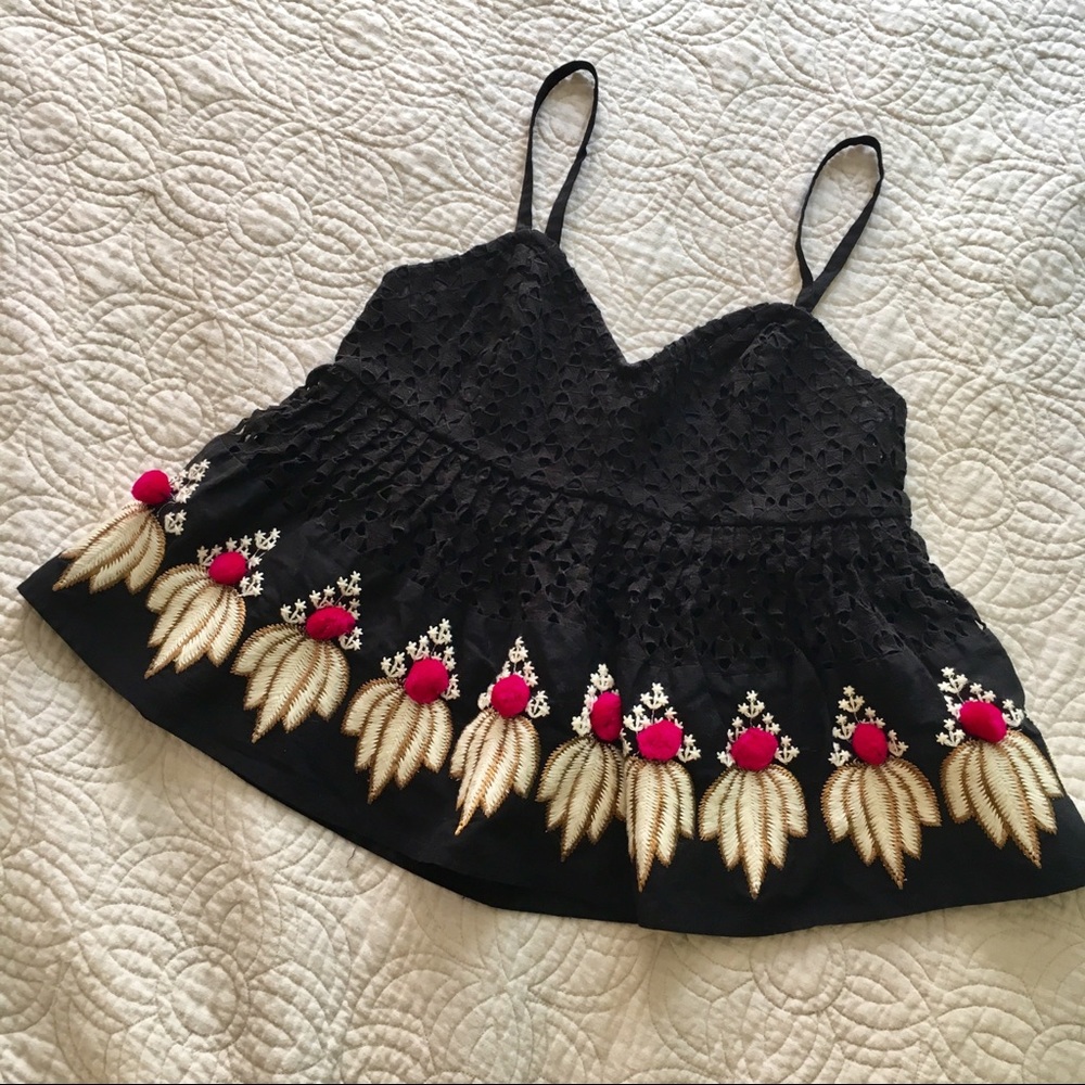 Embellished Peplum Top
